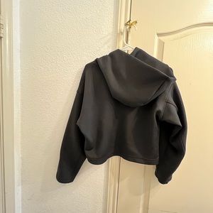 Cropped black work out hoodie